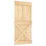 Puerta corredera con herrajes madera maciza de pino 95x210 cm de vidaXL, Puertas - Ref: Foro24-3203042, Precio: 206,52 €, Des...