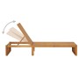 Lounger with solid acacia wood cushion by vidaXL, Loungers - Ref: Foro24-3064149, Price: 208,85 €, Discount: %