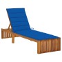 Lounger with solid acacia wood cushion by vidaXL, Loungers - Ref: Foro24-3064159, Price: 206,17 €, Discount: %