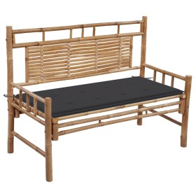 Garden bench with bamboo cushion 120 cm by vidaXL, garden benches - Ref: Foro24-3063876, Price: 121,99 €, Discount: %