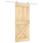 Sliding door with solid pine wood fittings 90x210 cm by vidaXL, Doors - Ref: Foro24-3203041, Price: 174,76 €, Discount: %