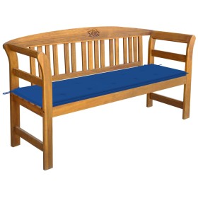 Garden bench with cushion solid acacia wood 157 cm by vidaXL, garden benches - Ref: Foro24-3064276, Price: 180,97 €, Discount: %