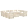 Garden pallet furniture 9 pcs impregnated fir wood by vidaXL, Garden sets - Ref: Foro24-3063726, Price: 480,87 €, Discount: %