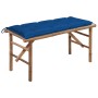 Folding garden bench with bamboo cushion 118 cm by vidaXL, garden benches - Ref: Foro24-3063874, Price: 79,56 €, Discount: %