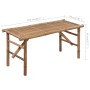 Folding garden bench with bamboo cushion 118 cm by vidaXL, garden benches - Ref: Foro24-3063874, Price: 79,56 €, Discount: %