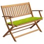 Garden bench with cushion solid acacia wood 120 cm by vidaXL, garden benches - Ref: Foro24-3064265, Price: 141,99 €, Discount: %