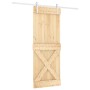 Puerta corredera con herrajes madera maciza de pino 80x210 cm de vidaXL, Puertas - Ref: Foro24-3203039, Precio: 158,99 €, Des...