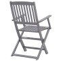 Folding garden chairs 2 pcs cushions solid acacia wood by vidaXL, Garden chairs - Ref: Foro24-3064487, Price: 115,69 €, Disco...