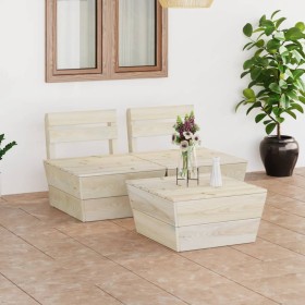 Palettenmöbel für den Garten 3 Stück imprägniertes Tannenholz von vidaXL, Gartensets - Ref: Foro24-3063710, Preis: 135,77 €, ...