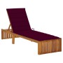 Lounger with solid acacia wood cushion by vidaXL, Loungers - Ref: Foro24-3064158, Price: 208,85 €, Discount: %