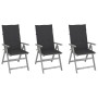 Reclining garden chairs 3 pcs solid acacia wood cushions by vidaXL, Garden chairs - Ref: Foro24-3064728, Price: 225,99 €, Dis...