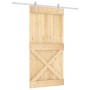 Sliding door with solid pine wood fittings 100x210 cm by vidaXL, Doors - Ref: Foro24-3203043, Price: 190,39 €, Discount: %