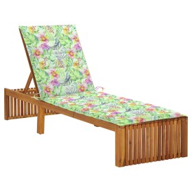 Lounger with solid acacia wood cushion by vidaXL, Loungers - Ref: Foro24-3064161, Price: 206,99 €, Discount: %