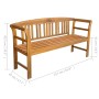 Banco de jardín con cojín madera acacia maciza 157 cm de vidaXL, Bancos de jardín - Ref: Foro24-3064273, Precio: 185,08 €, De...