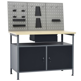 Workbench with three wall panels by vidaXL, Work tables - Ref: Foro24-3053427, Price: 303,99 €, Discount: %