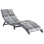 Solid Acacia Wood Lounger with Gray Cushion by vidaXL, Loungers - Ref: Foro24-3064058, Price: 136,67 €, Discount: %