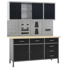 Workbench with four wall panels and two cabinets by vidaXL, Work tables - Ref: Foro24-3053440, Price: 807,99 €, Discount: %