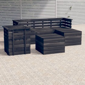 Garden pallet furniture 6 pieces solid dark gray pine wood by vidaXL, Garden sets - Ref: Foro24-3063745, Price: 347,75 €, Dis...