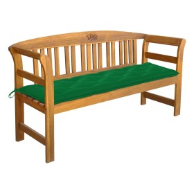 Garden bench with cushion solid acacia wood 157 cm by vidaXL, garden benches - Ref: Foro24-3064286, Price: 172,85 €, Discount: %