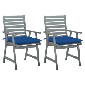 Garden dining chairs 2 pcs solid acacia wood with cushions by vidaXL, Garden chairs - Ref: Foro24-3064426, Price: 159,99 €, D...