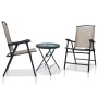 Taupe gray steel 3-piece bistro table and chairs by vidaXL, Garden sets - Ref: Foro24-3054574, Price: 150,21 €, Discount: %