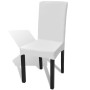 Elastic straight chair cover 4 units white by vidaXL, Covers - Ref: Foro24-131418, Price: 16,27 €, Discount: %