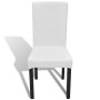 Elastic straight chair cover 4 units white by vidaXL, Covers - Ref: Foro24-131418, Price: 16,27 €, Discount: %