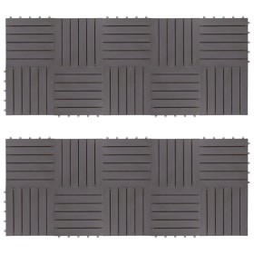 Terrace tiles 20 pcs solid gray acacia wood 30x30 cm by vidaXL, Floors and carpets - Ref: Foro24-3054432, Price: 85,99 €, Dis...