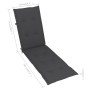 Garden lounger with footrest and cushion in solid acacia wood by vidaXL, Loungers - Ref: Foro24-3064014, Price: 143,18 €, Dis...