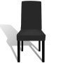 Straight elastic chair cover 4 units black by vidaXL, Covers - Ref: Foro24-131419, Price: 16,27 €, Discount: %