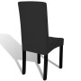 Straight elastic chair cover 4 units black by vidaXL, Covers - Ref: Foro24-131419, Price: 16,27 €, Discount: %