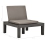 Garden loungers with cushions 4 units anthracite gray plastic by vidaXL, Garden chairs - Ref: Foro24-3054427, Price: 325,99 €...