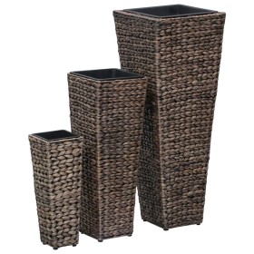 Bedding set 3 pieces dark brown water hyacinth by vidaXL, Pots and planters - Ref: Foro24-45569, Price: 90,74 €, Discount: %