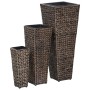 Bedding set 3 pieces dark brown water hyacinth by vidaXL, Pots and planters - Ref: Foro24-45569, Price: 103,75 €, Discount: %