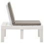 Garden loungers with cushions 2 units white plastic by vidaXL, Garden chairs - Ref: Foro24-3054424, Price: 164,27 €, Discount: %