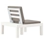 Garden loungers with cushions 2 units white plastic by vidaXL, Garden chairs - Ref: Foro24-3054424, Price: 164,27 €, Discount: %