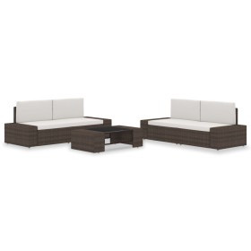 Garden furniture set 5 pieces brown synthetic rattan by vidaXL, Garden sets - Ref: Foro24-3054587, Price: 439,99 €, Discount: %