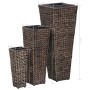 Bedding set 3 pieces dark brown water hyacinth by vidaXL, Pots and planters - Ref: Foro24-45569, Price: 103,75 €, Discount: %