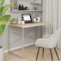 White and oak engineered wood computer desk by vidaXL, Desks - Ref: Foro24-30210, Price: 98,68 €, Discount: %