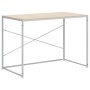 White and oak engineered wood computer desk by vidaXL, Desks - Ref: Foro24-30210, Price: 98,68 €, Discount: %