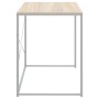 White and oak engineered wood computer desk by vidaXL, Desks - Ref: Foro24-30210, Price: 98,68 €, Discount: %