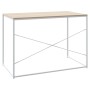 White and oak engineered wood computer desk by vidaXL, Desks - Ref: Foro24-30210, Price: 98,68 €, Discount: %