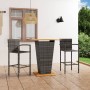 Garden bar set 3 pieces gray by vidaXL, Garden sets - Ref: Foro24-3064869, Price: 278,45 €, Discount: %