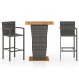 Garden bar set 3 pieces gray by vidaXL, Garden sets - Ref: Foro24-3064869, Price: 278,45 €, Discount: %