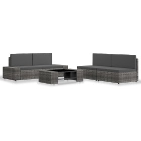 Garden furniture set 5 pieces gray synthetic rattan by vidaXL, Garden sets - Ref: Foro24-3054606, Price: 406,66 €, Discount: %