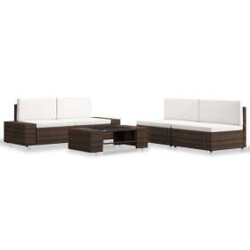 Garden furniture set 5 pieces brown synthetic rattan by vidaXL, Garden sets - Ref: Foro24-3054594, Price: 394,99 €, Discount: %