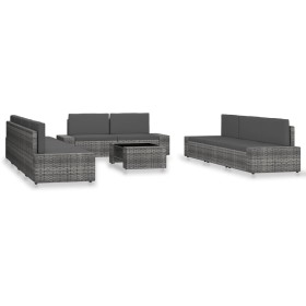 Garden furniture set 10 pieces gray synthetic rattan by vidaXL, Garden sets - Ref: Foro24-3054607, Price: 898,69 €, Discount: %