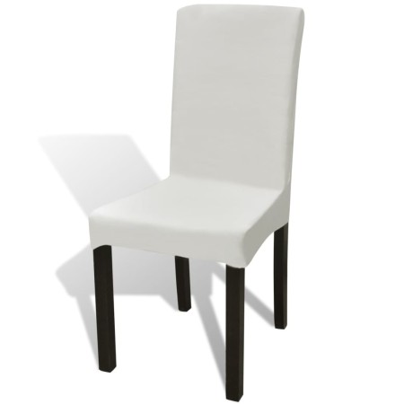 Straight elastic chair cover 6 units cream by vidaXL, Covers - Ref: Foro24-130380, Price: 22,80 €, Discount: %