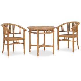 Garden dining set 3 pieces solid teak wood by vidaXL, Garden sets - Ref: Foro24-3053647, Price: 443,99 €, Discount: %