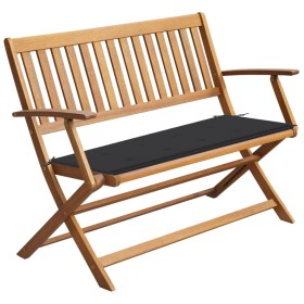 Garden bench with cushion solid acacia wood 120 cm by vidaXL, garden benches - Ref: Foro24-3064239, Price: 133,99 €, Discount: %